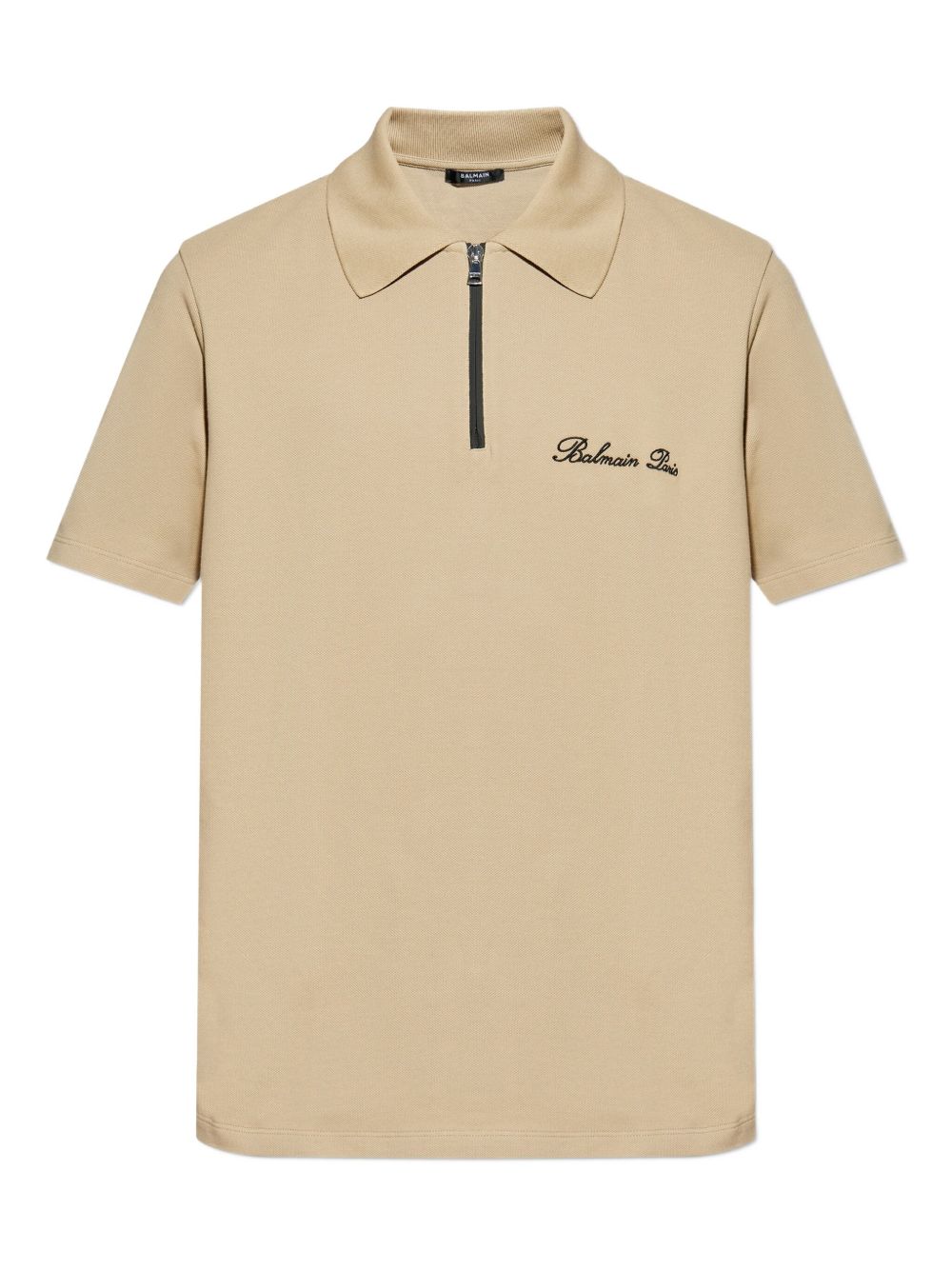 Short-Sleeved Beige Polo