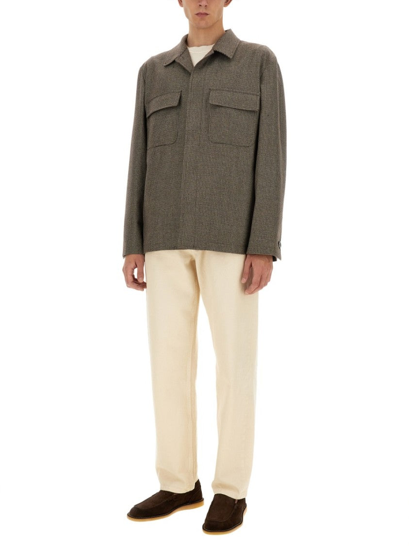 Textured Wool And Cashmere Shirt Jacket