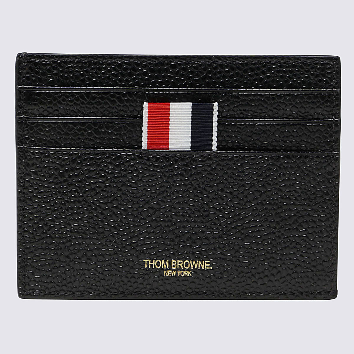Black Pebbled Leather Cardholder