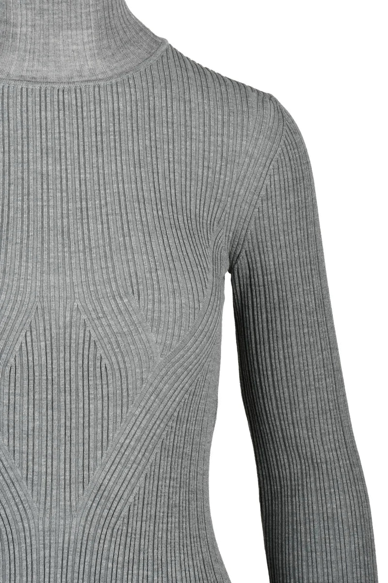 Long Knit Dress - Grey