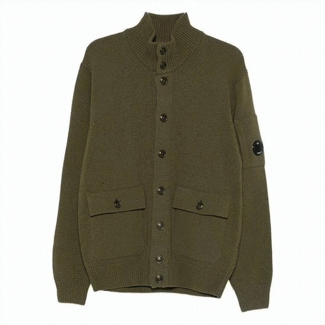 High Ribbed Collar Cardigan