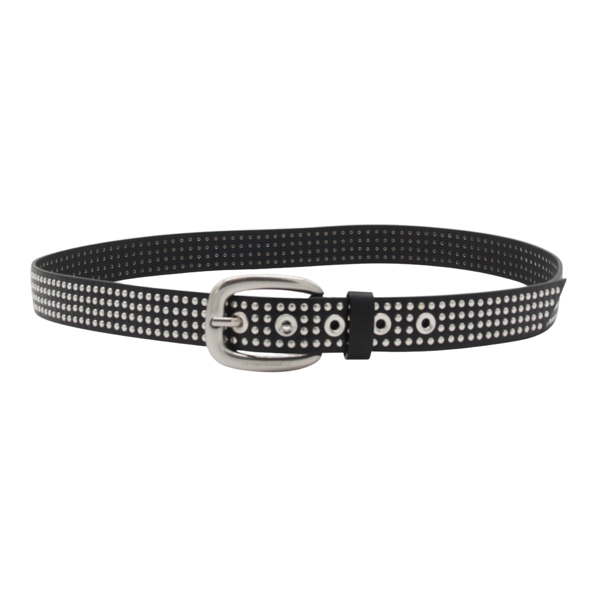 Edgy Black Belt with Silver Studs