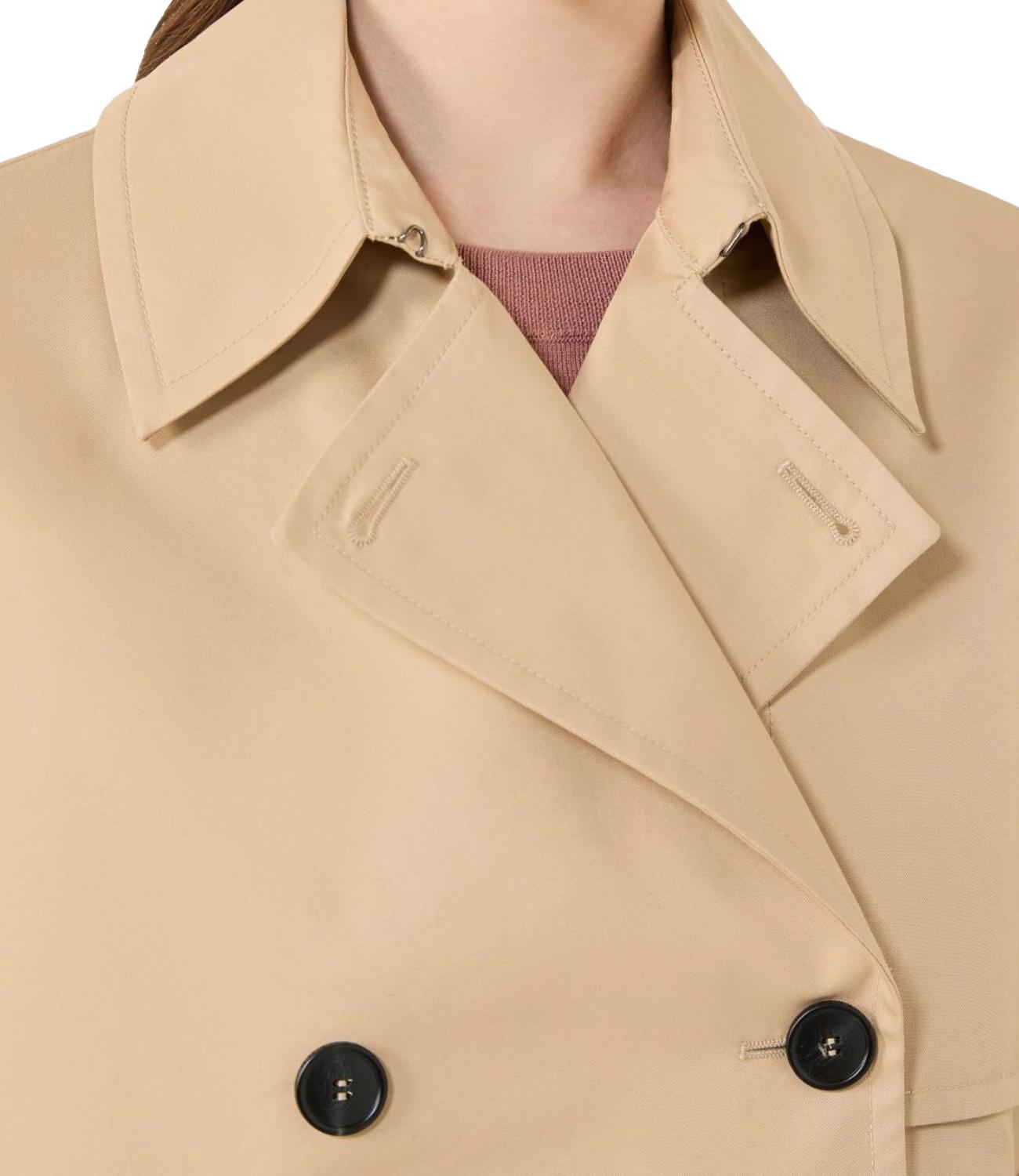 Beige Cotton Blend Raincoat