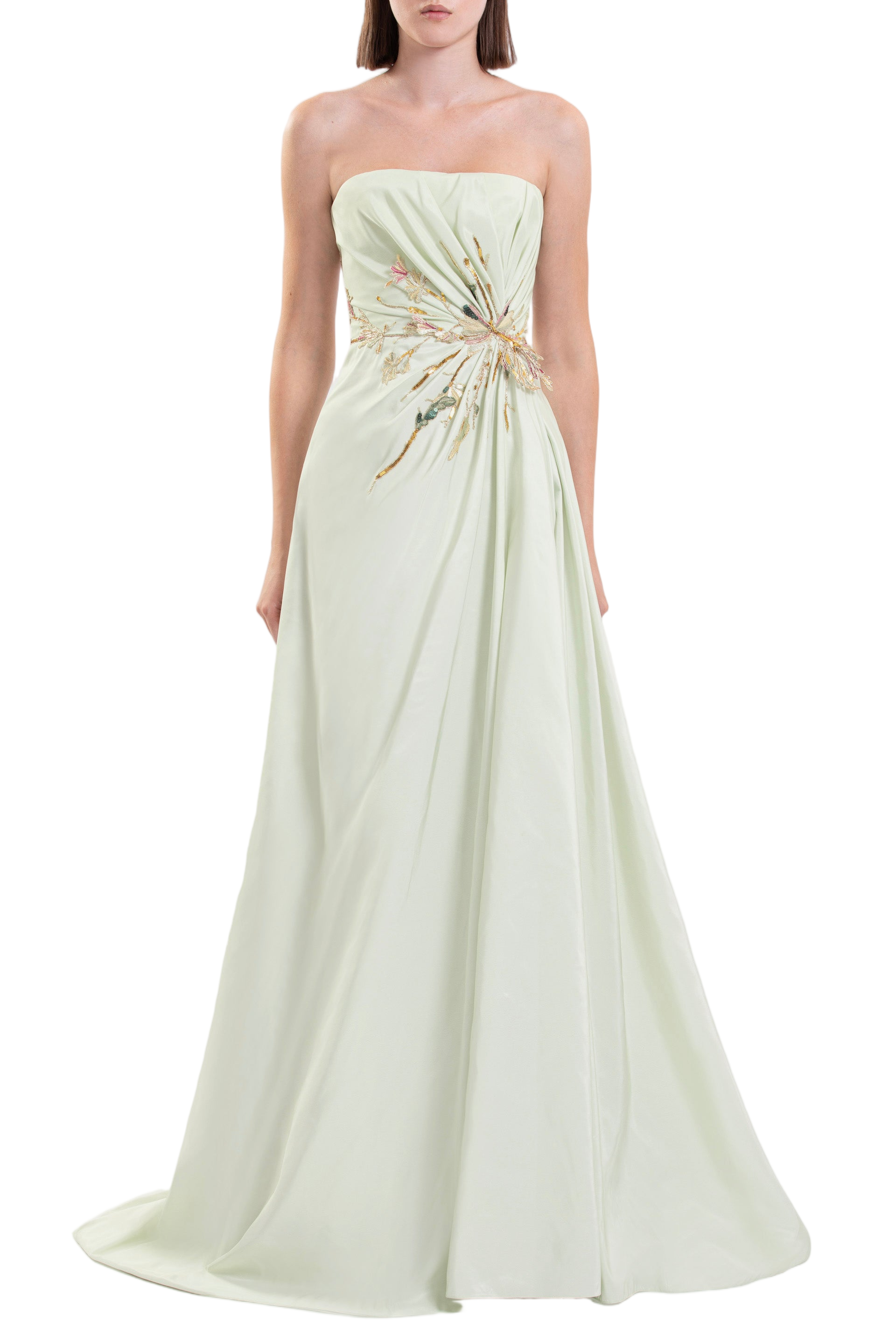 Draped Taffeta Dress