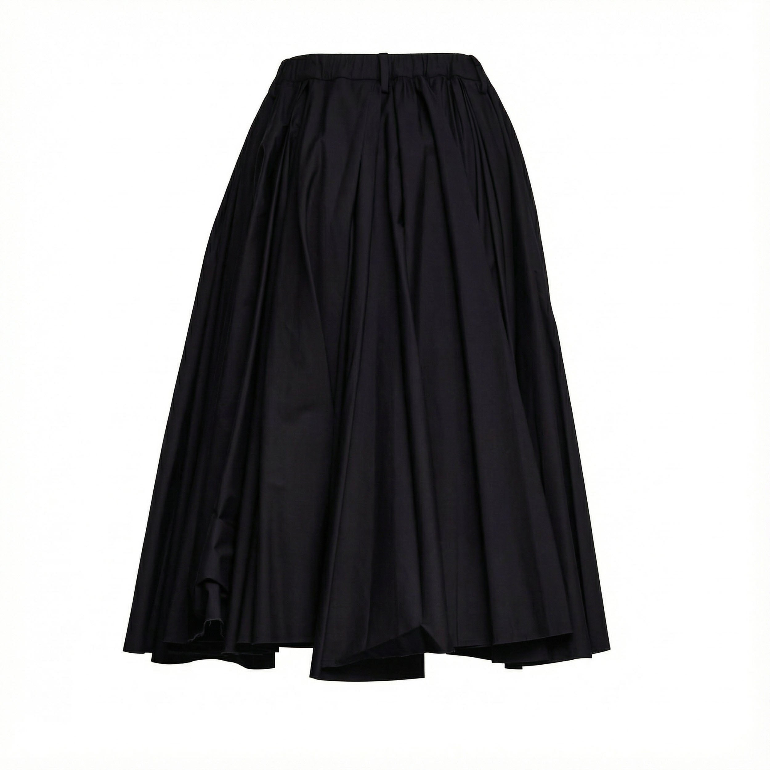 Pleated Circle Midi Skirt