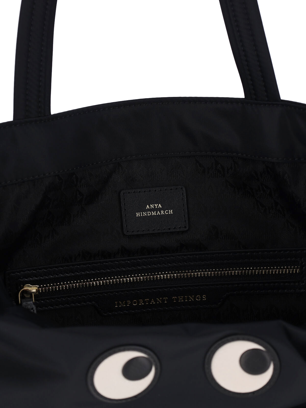 Nylon Tote with Leather Trims
