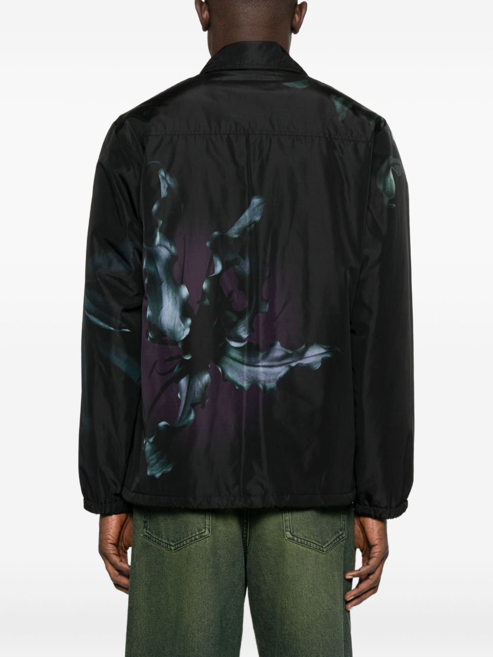 Artistic Floral Print Casual Jacket