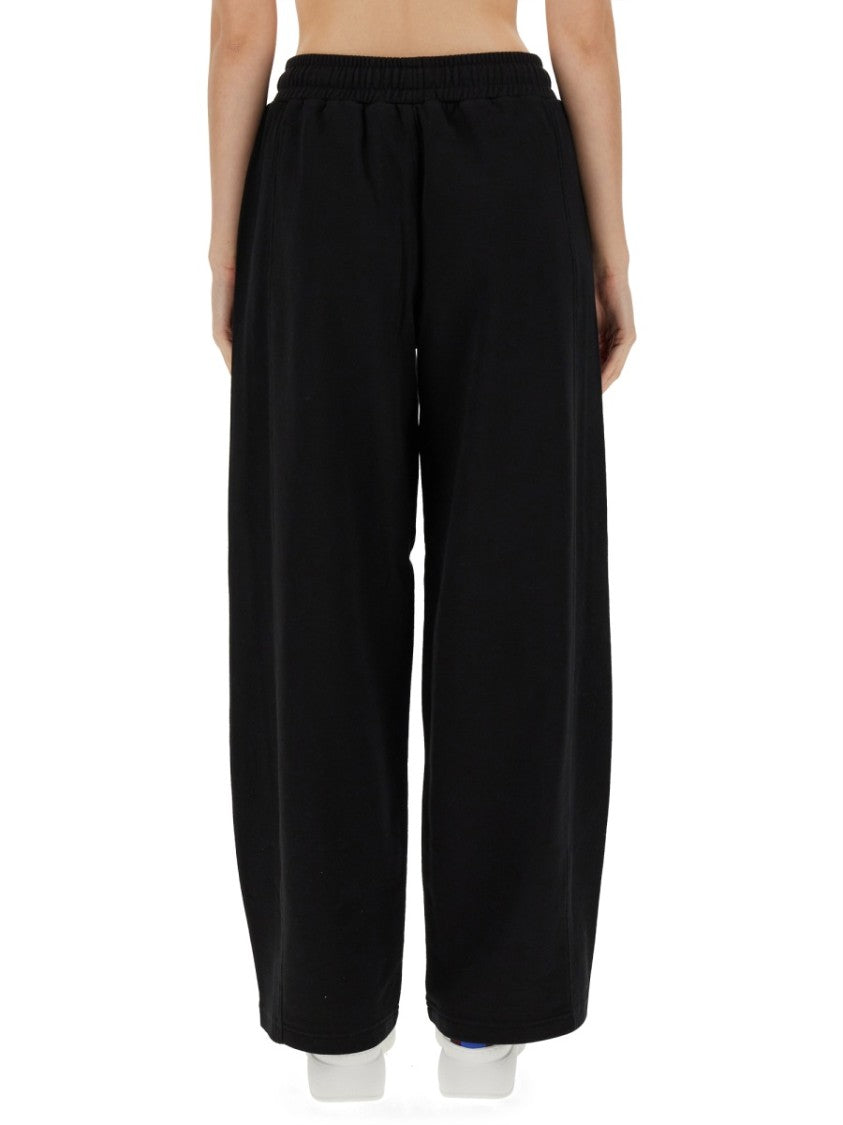 Relaxed Black Jogging Pants With Adjustable Drawstring Waist