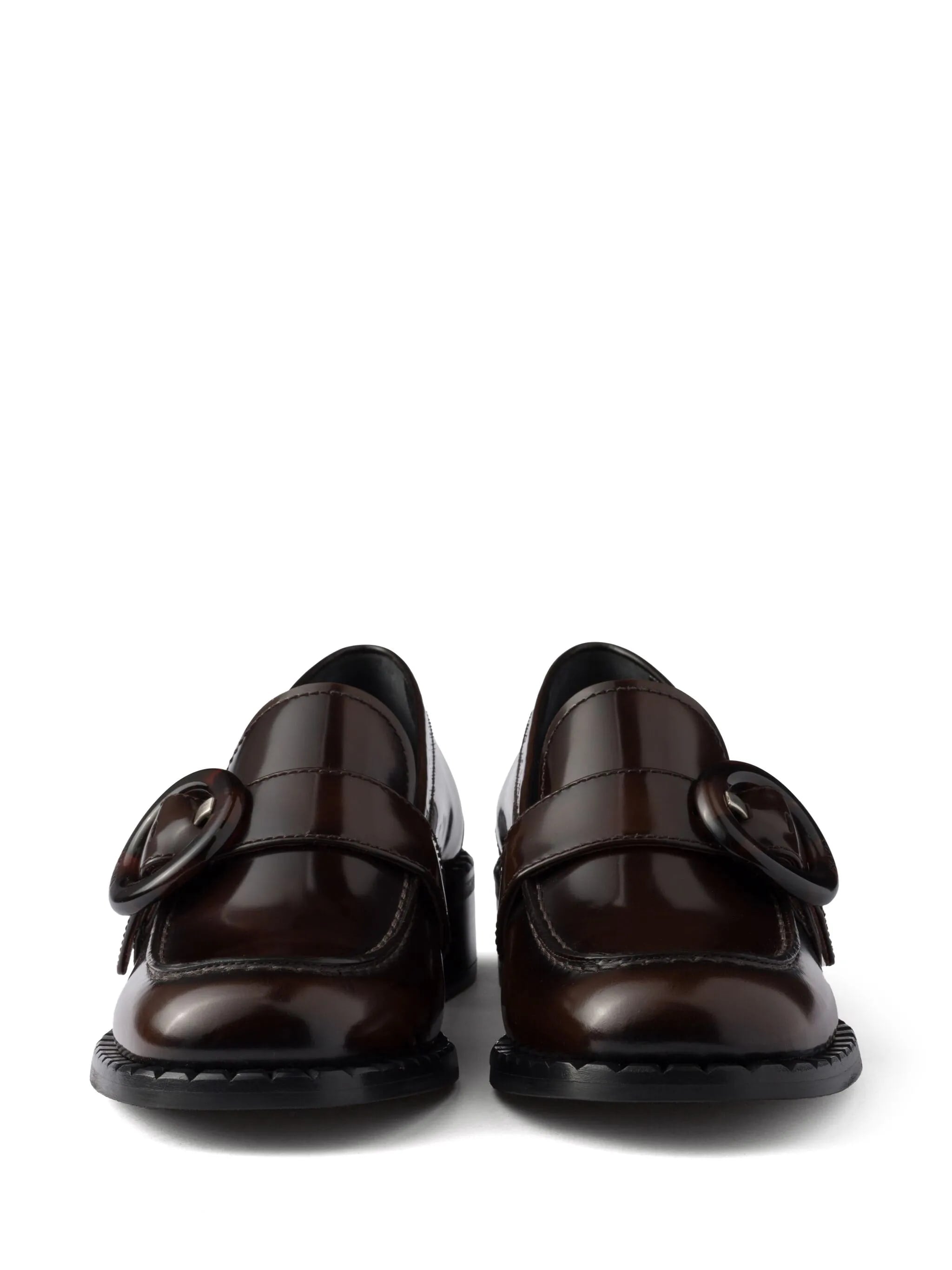 Smoky Spazzolato Polished Leather Loafers