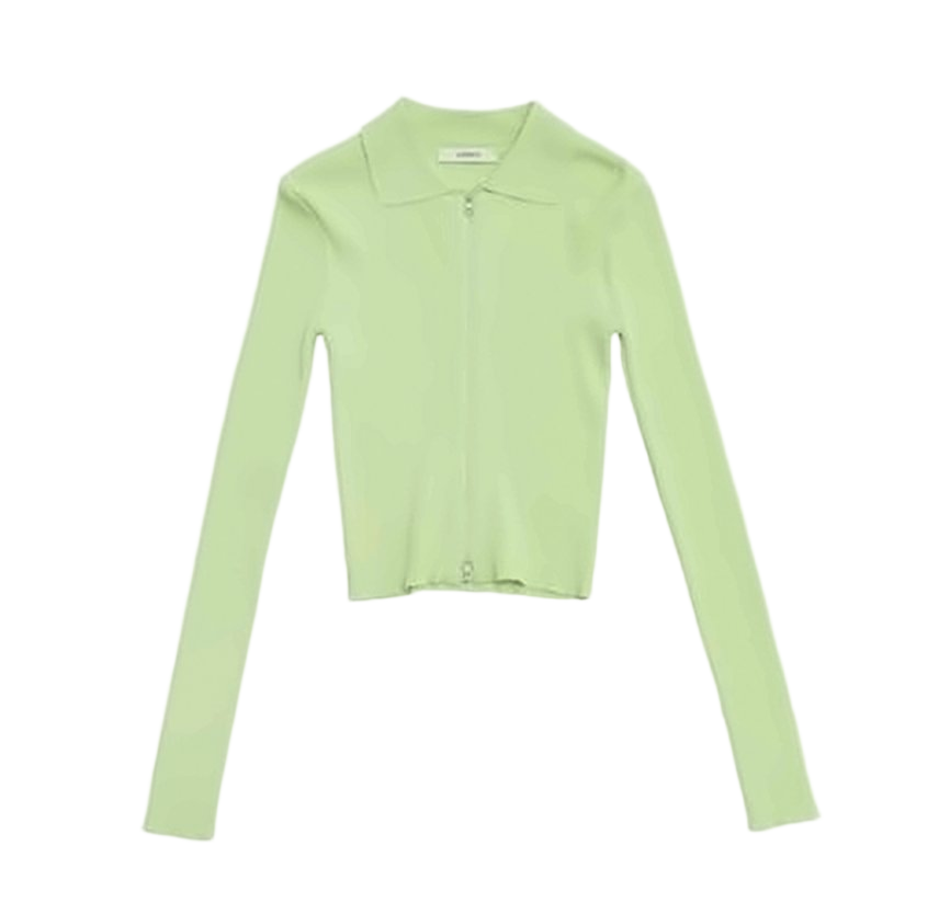 Slim Fit Pastel Green Sweater