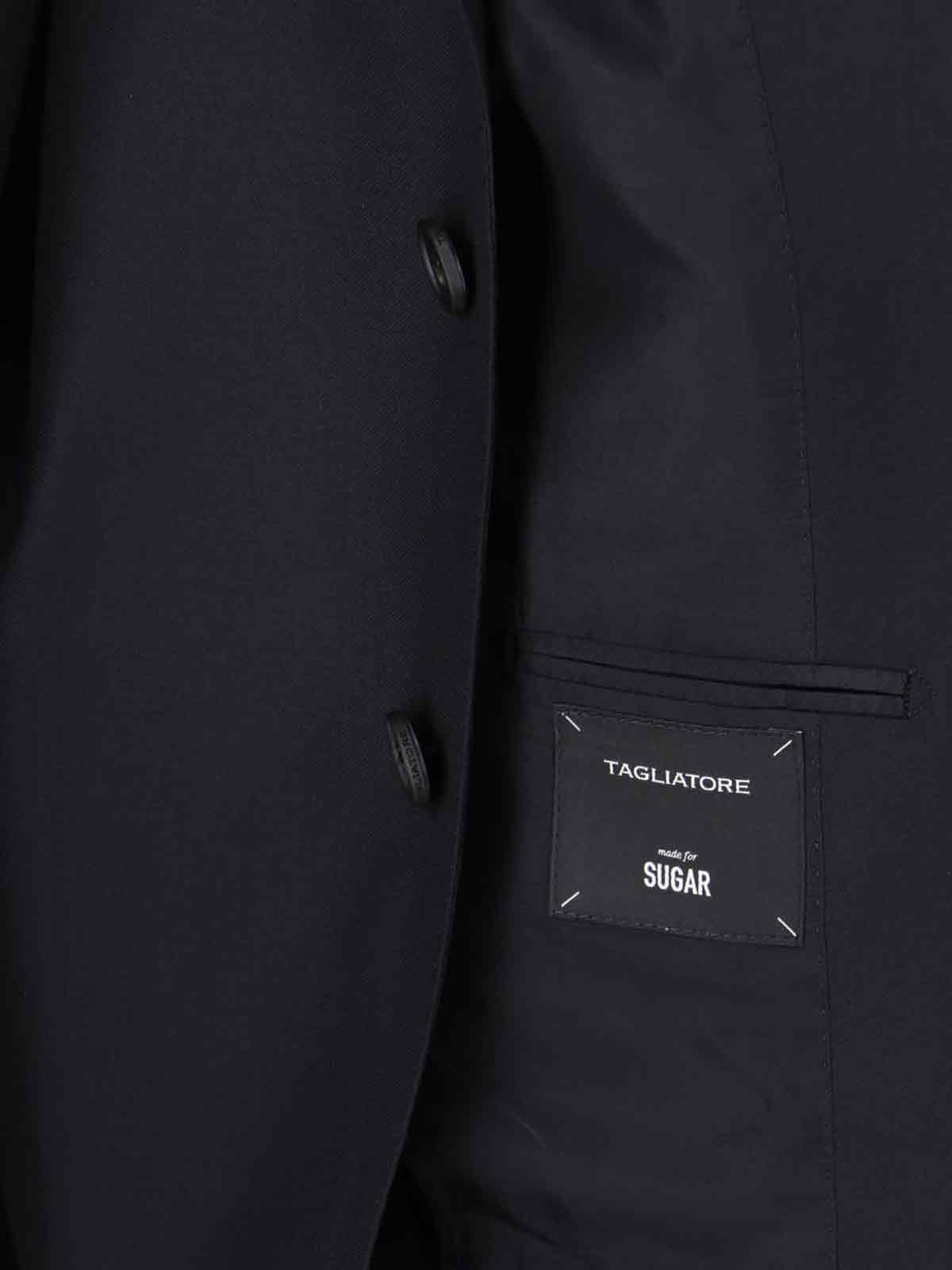 Single-Breasted Cutter Suit – Black