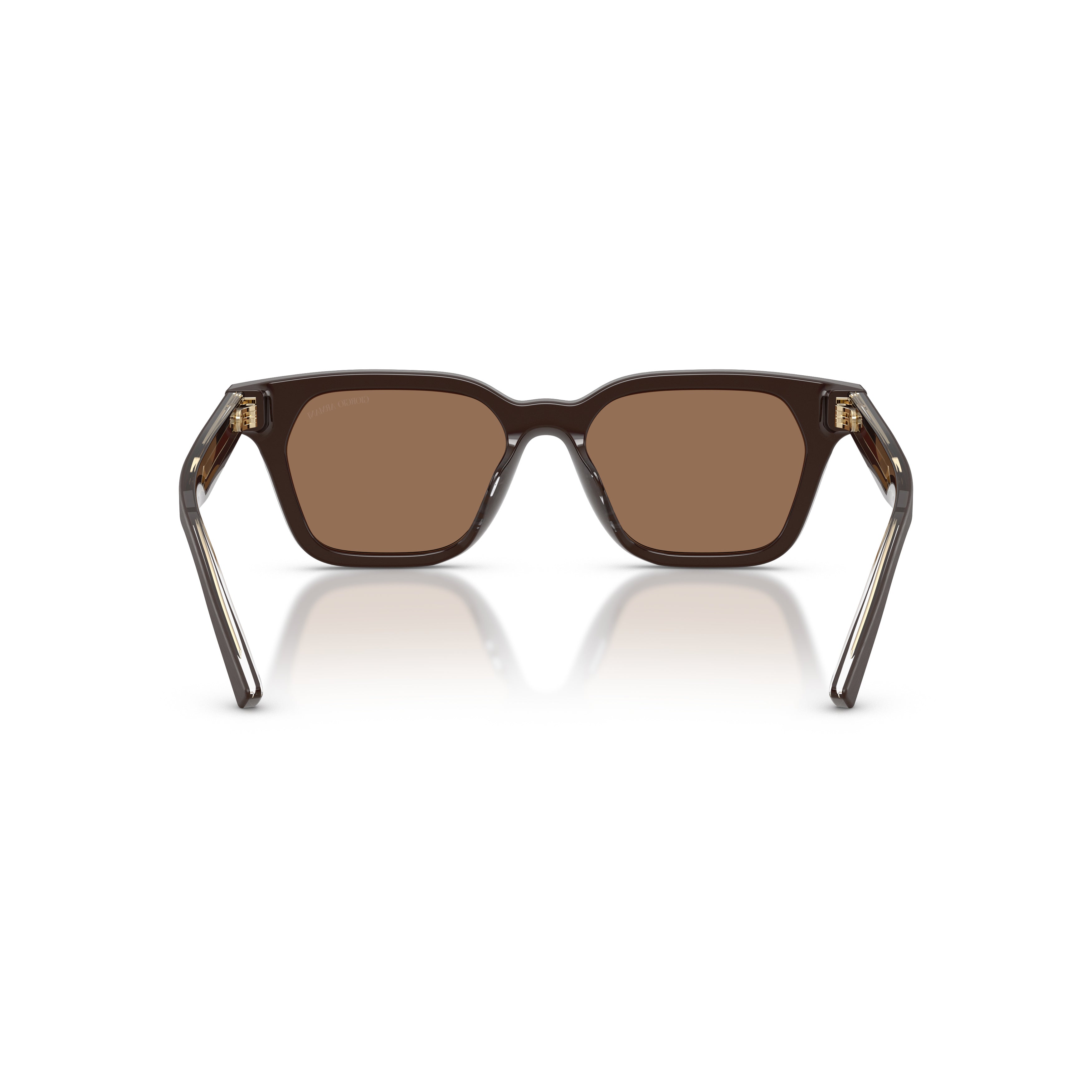 0ar8251u Angular Acetate Sunglasses with Bold Brown Lenses