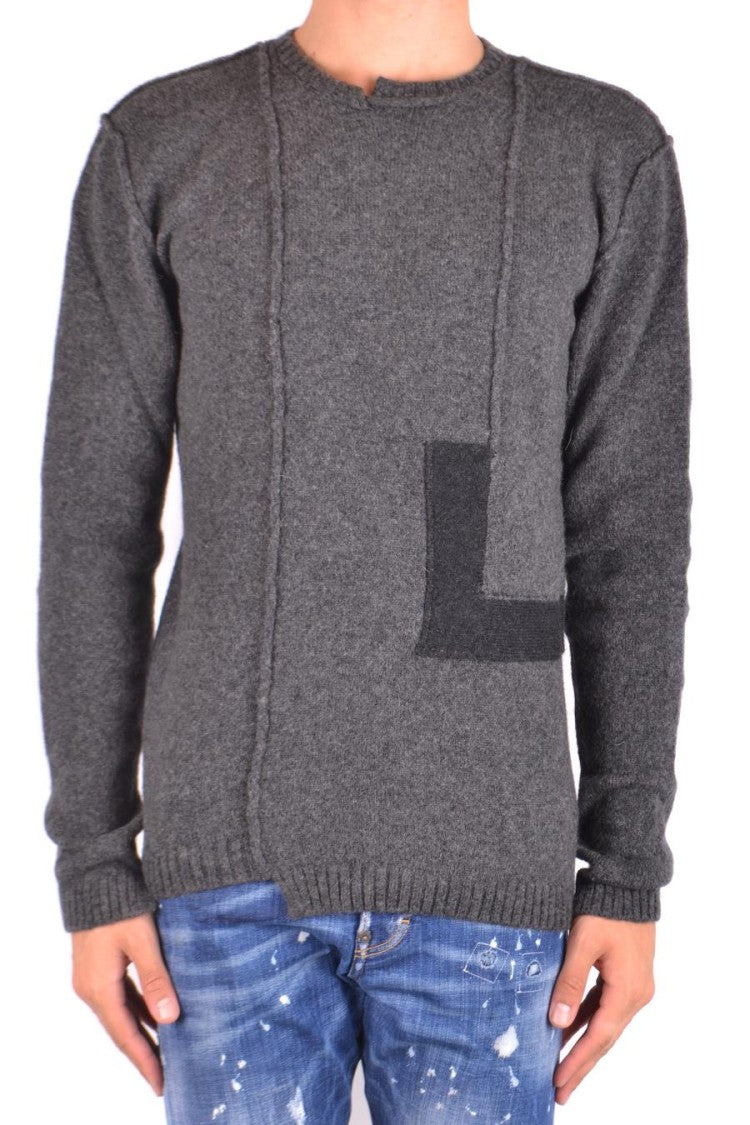 Textured Knit Sweater With Vertical Seam Details