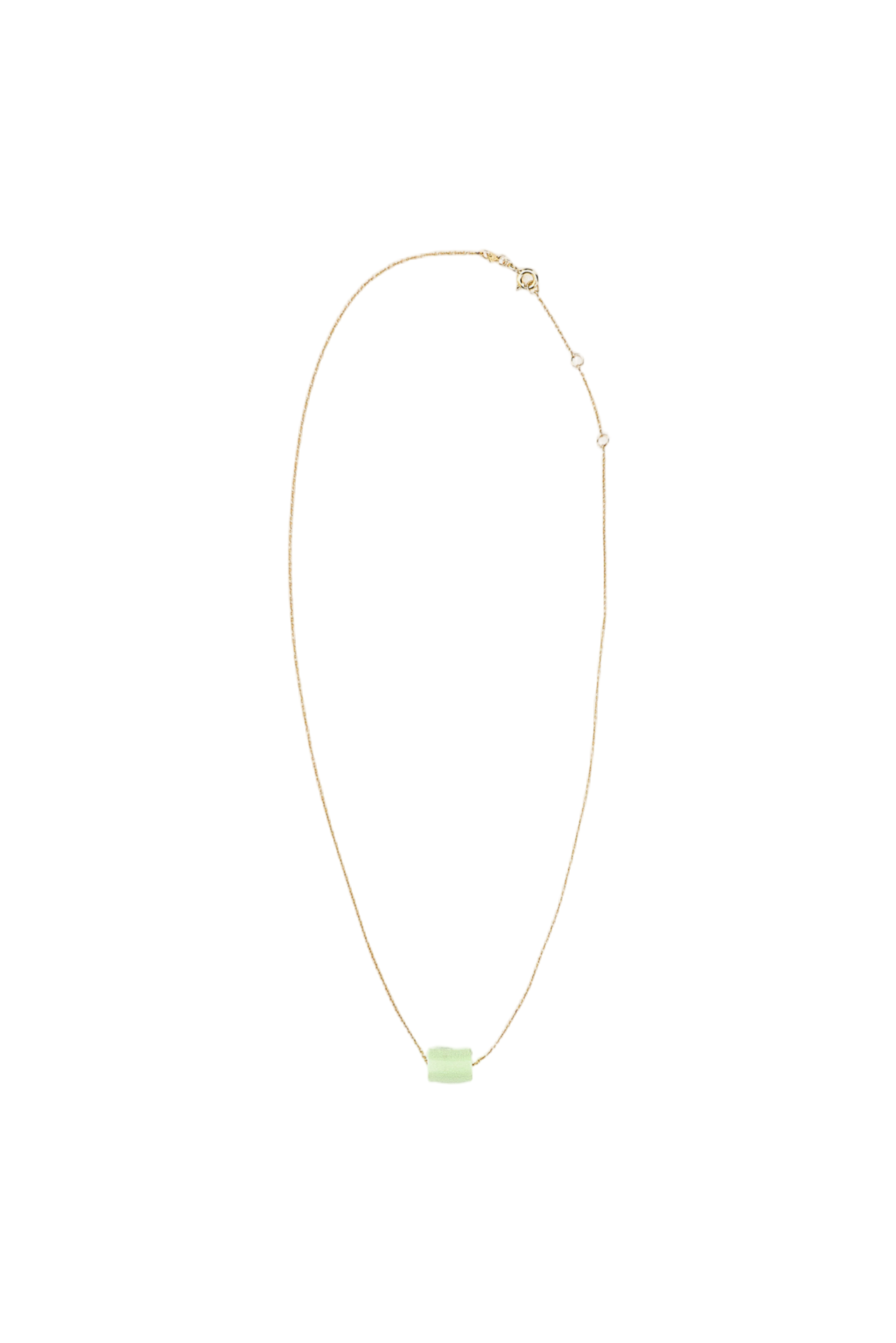 Yellow Gold Deco Cilindro Necklace