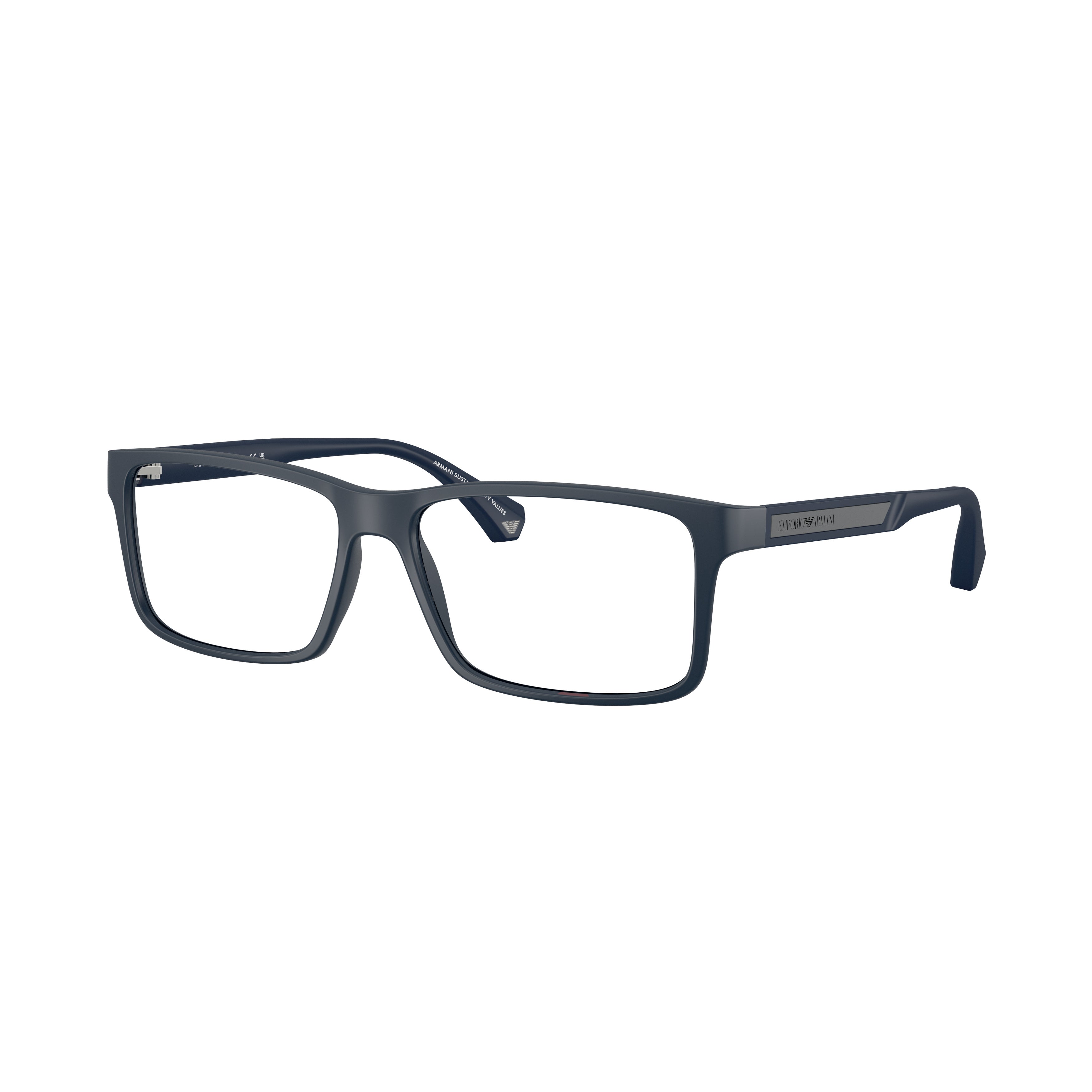 0ea3038 Rectangular Matte Finish Eyeglasses with Tapered Arms