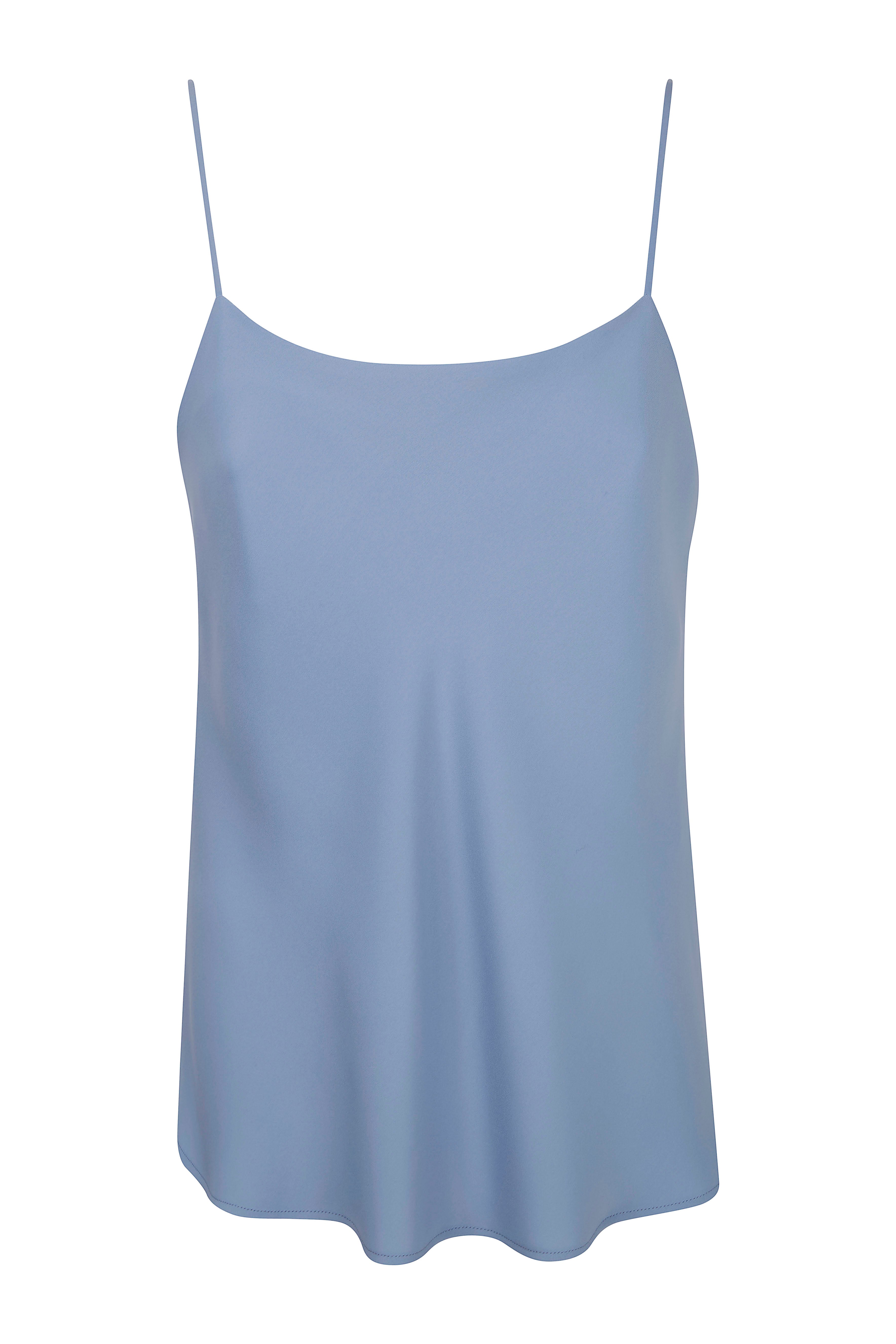 Sleeveless Blue Top with Spaghetti Straps