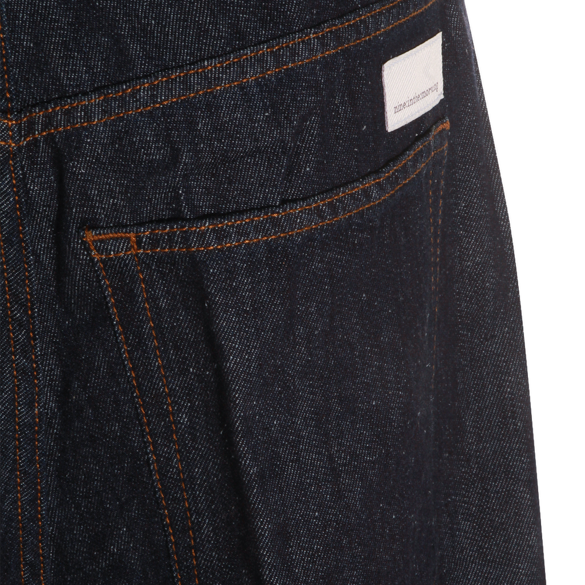 Straight-Leg Denim Jeans With High Waist