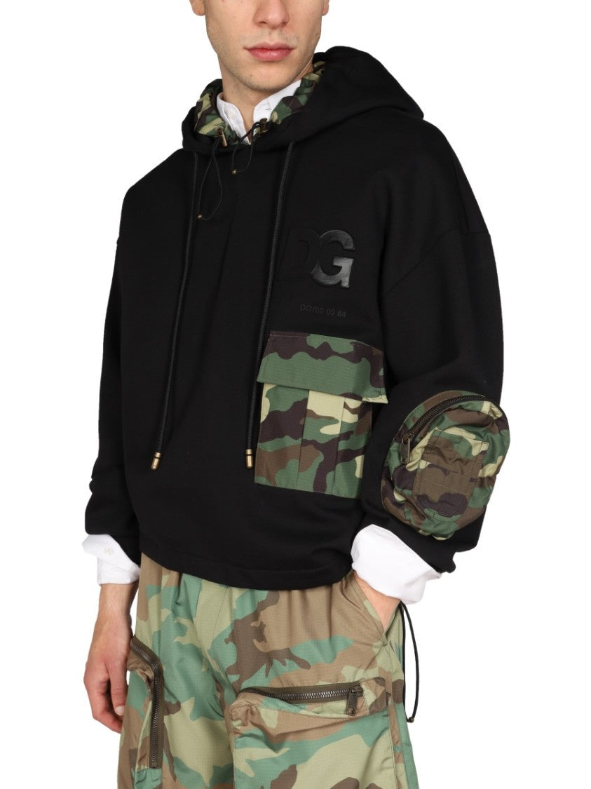 Sweatshirt With Camo Accents