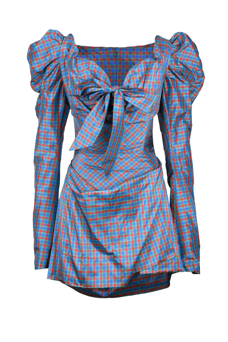 Iwona Dress - Blue/Green