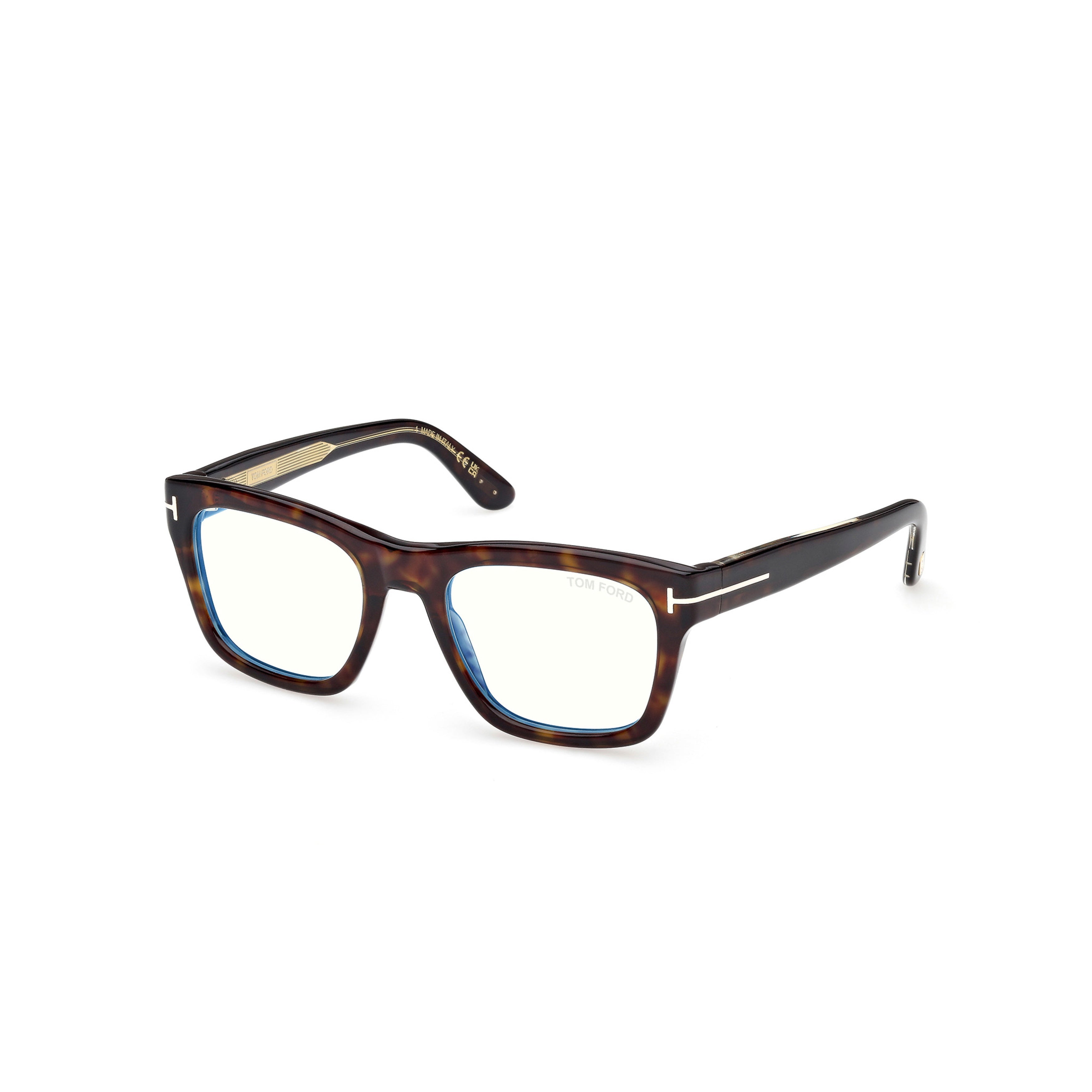 Ft6076-B Rectangular Tortoiseshell Acetate Eyeglasses