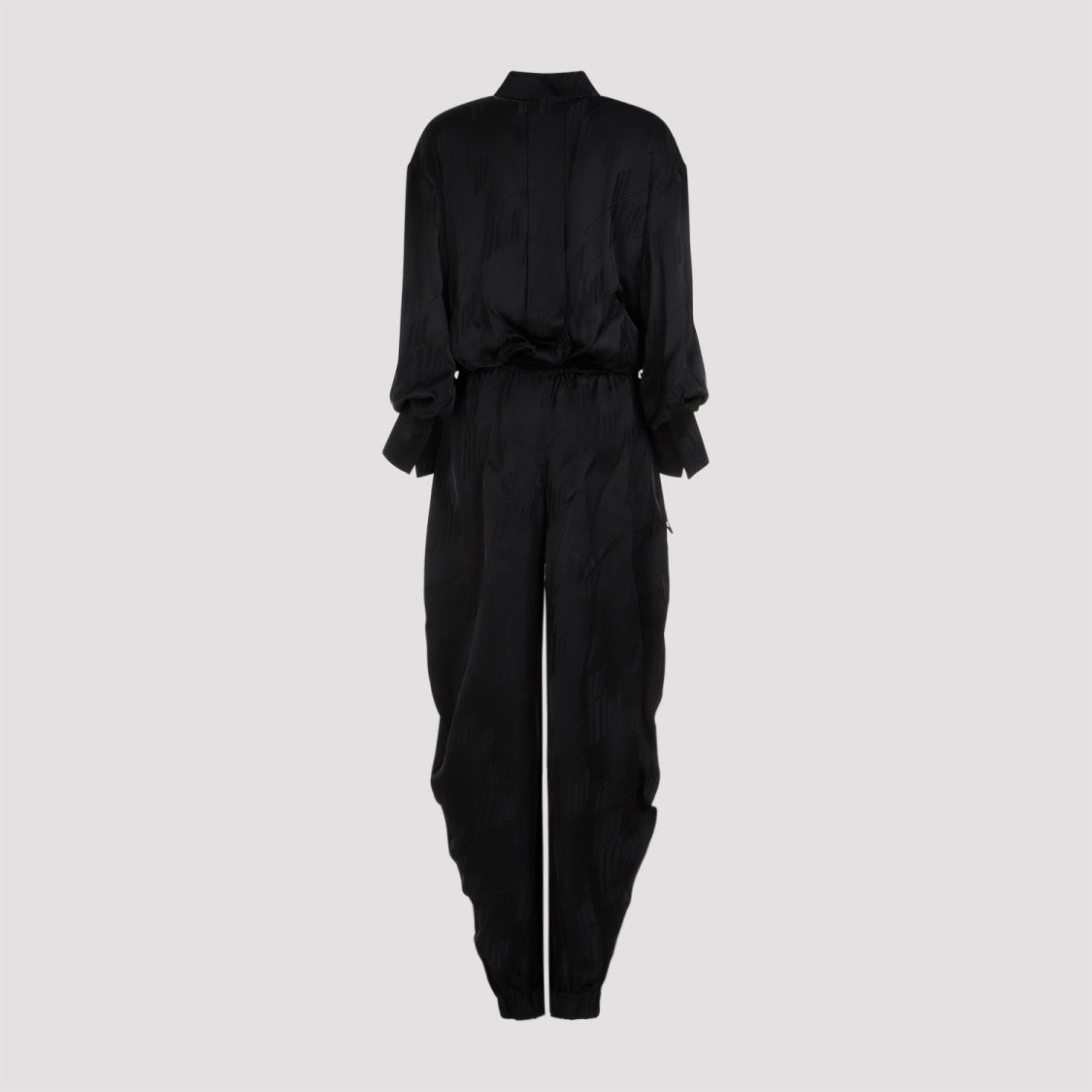 Overall Black Viscose Jumpsuit