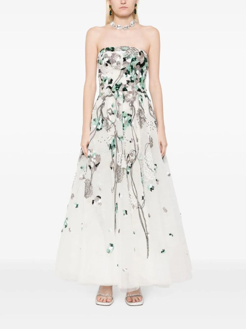 Tulle Midi, Beaded Dress