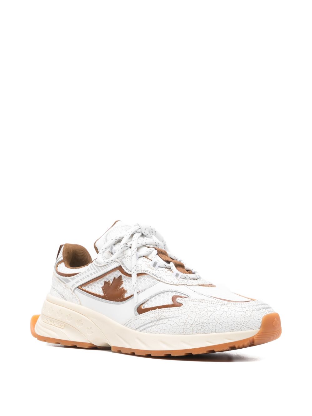 White Textured Upper Sneakers