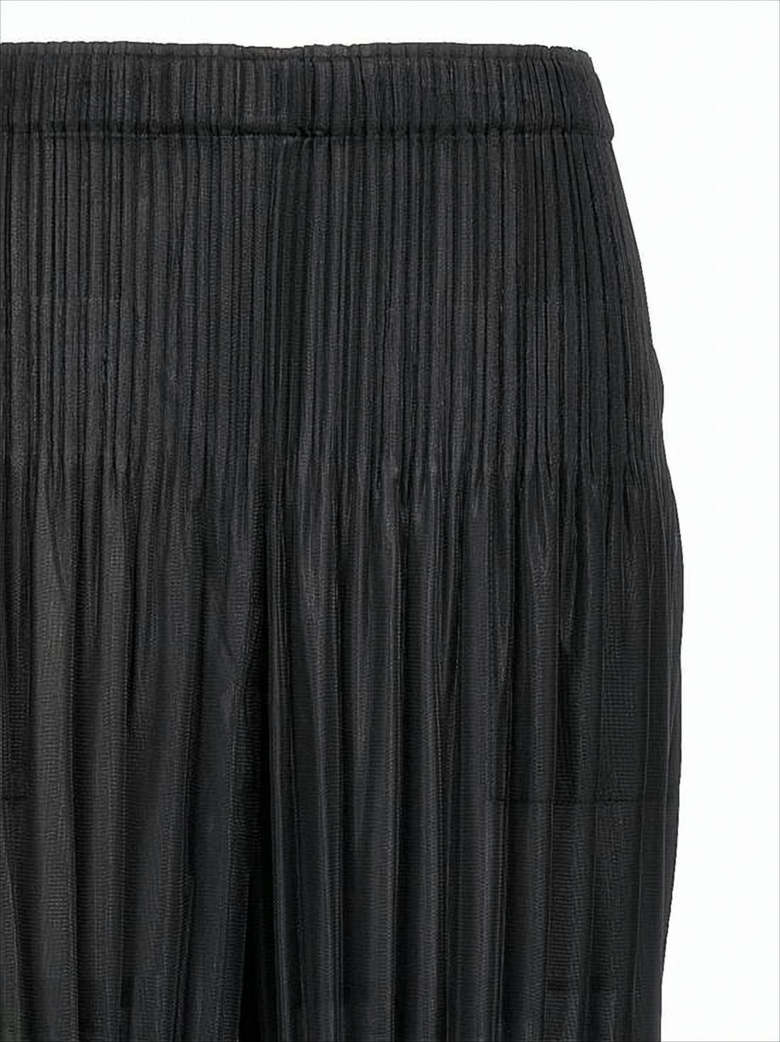 Pleated Design Track Pants with Tapered Cuffs