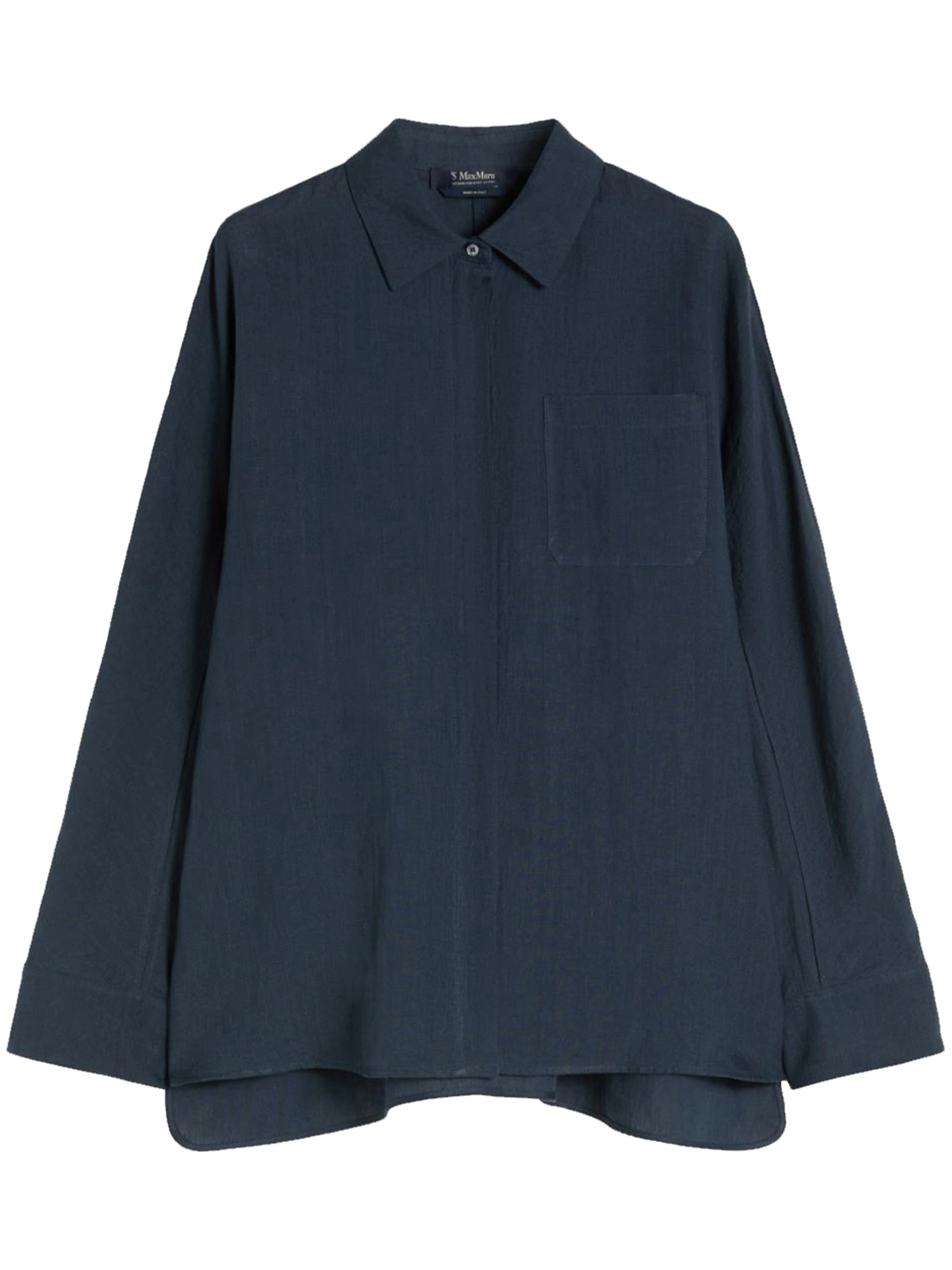 Blue Smmgala Loose-Fitting Cotton Shirt