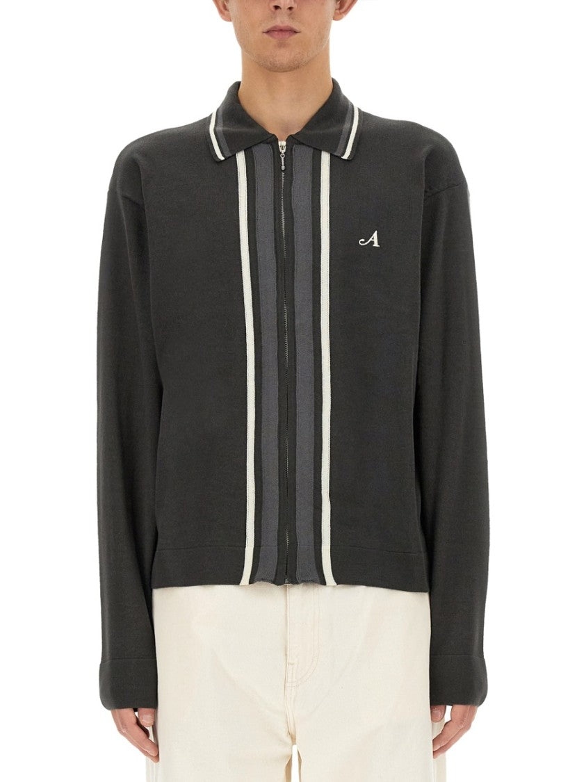Zip-Up Grey Sweater