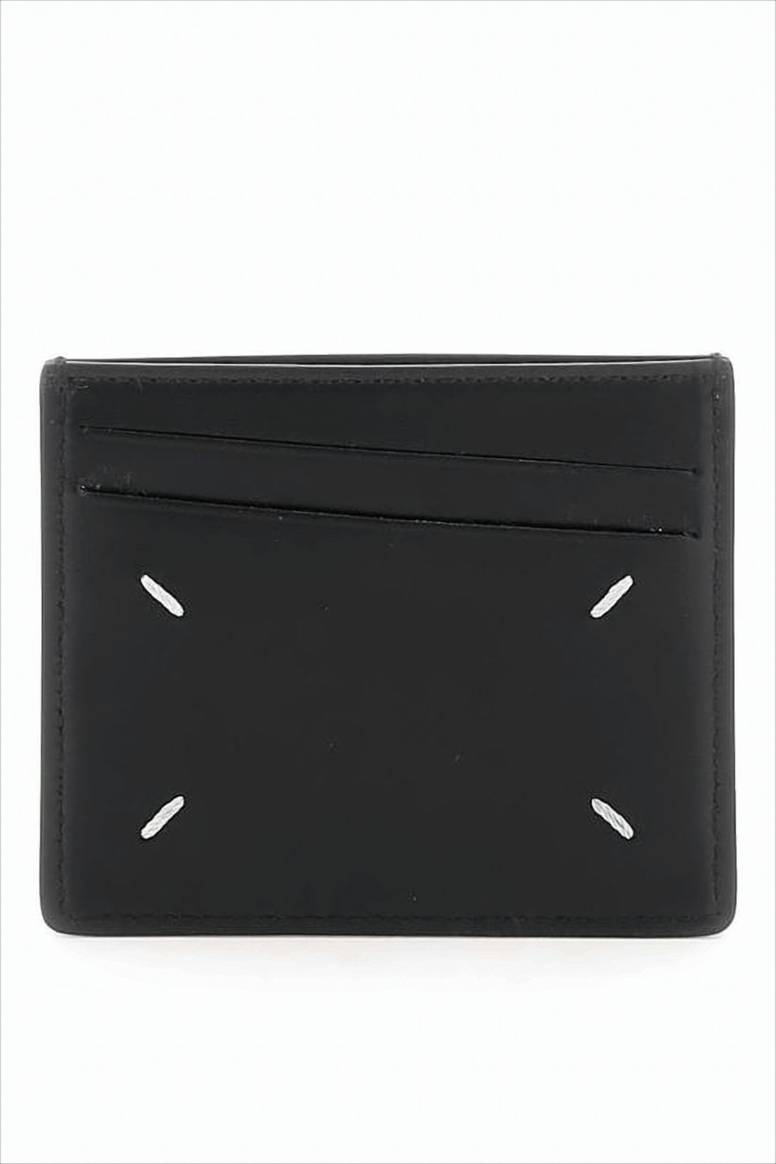 Textured Calf Leather Cardholder with Signature Stitching