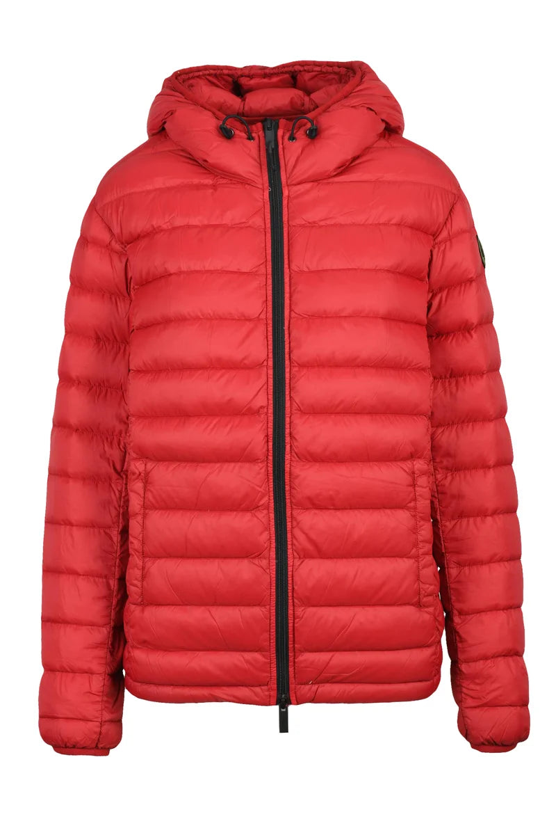 Down Jacket with Zip - Red