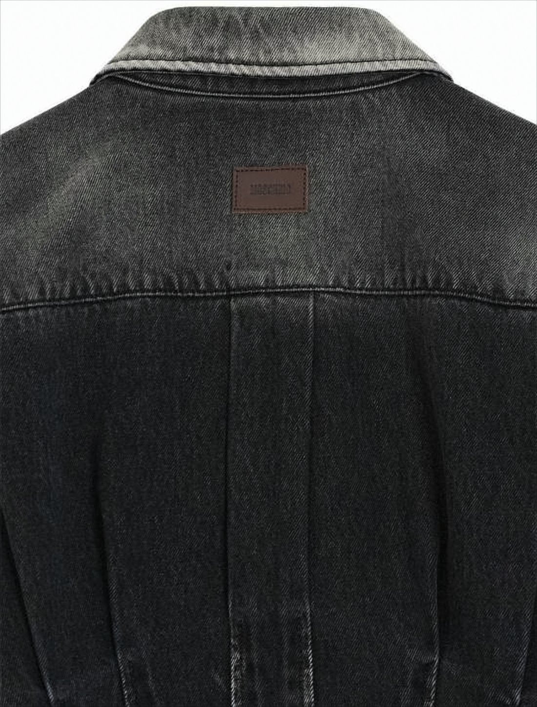 Fitted Black Denim Shirt