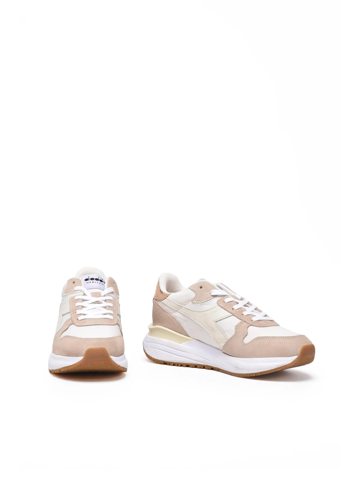 Beige Leather Polyester Venus Sneakers