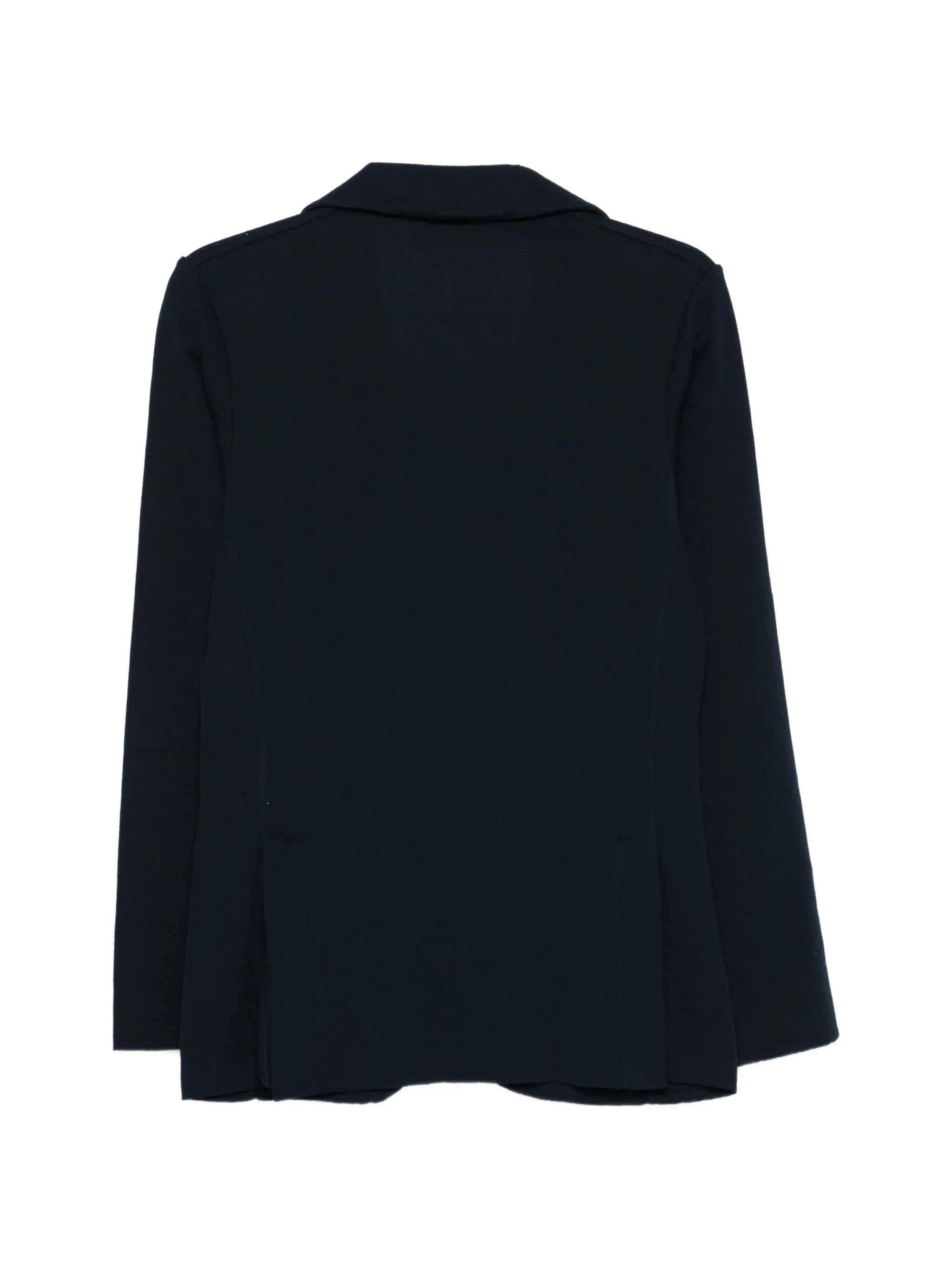 Black Knitted Tailored Cotton Jacket