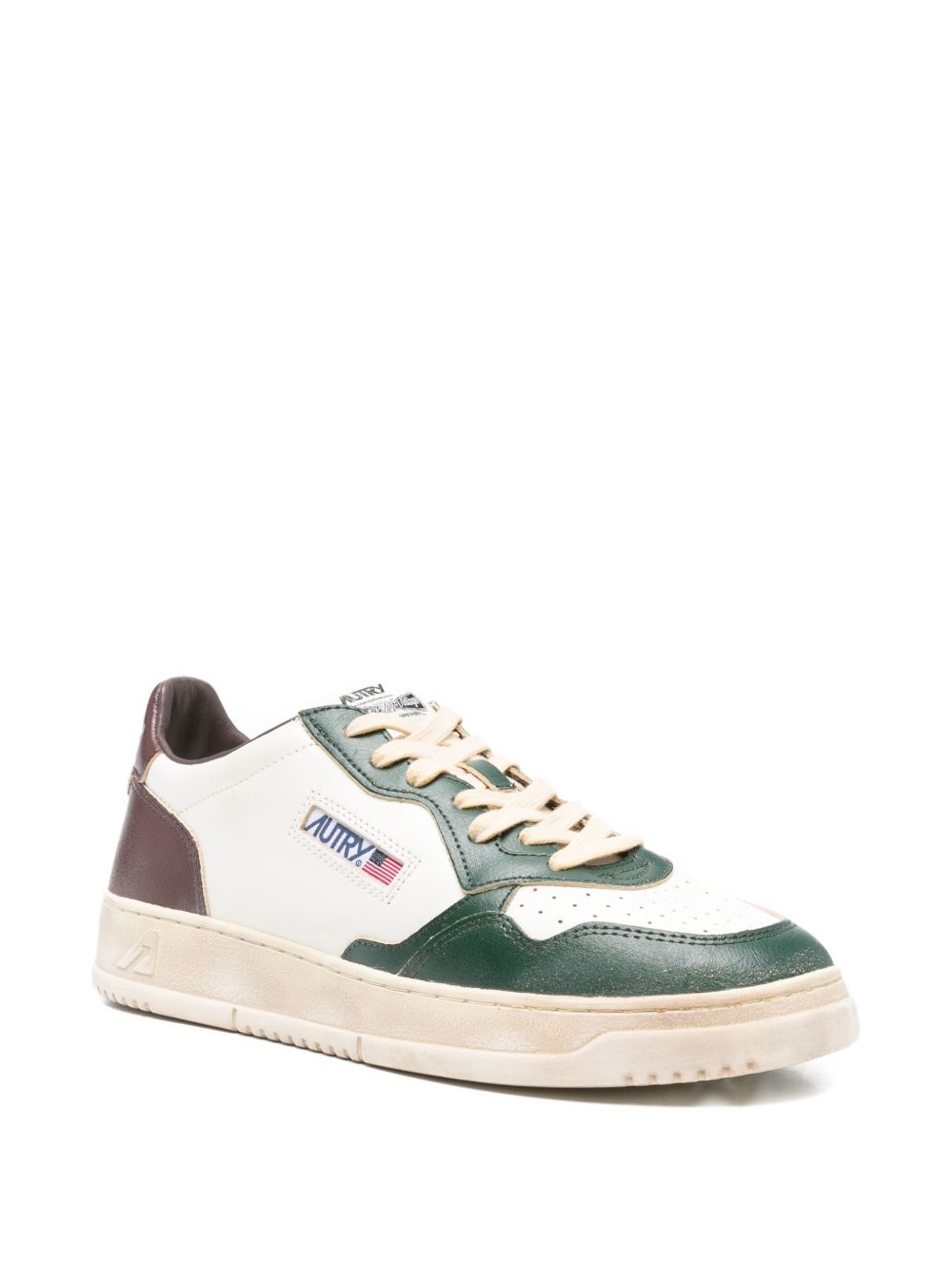 Low-Top Sneakers With Leather Panels