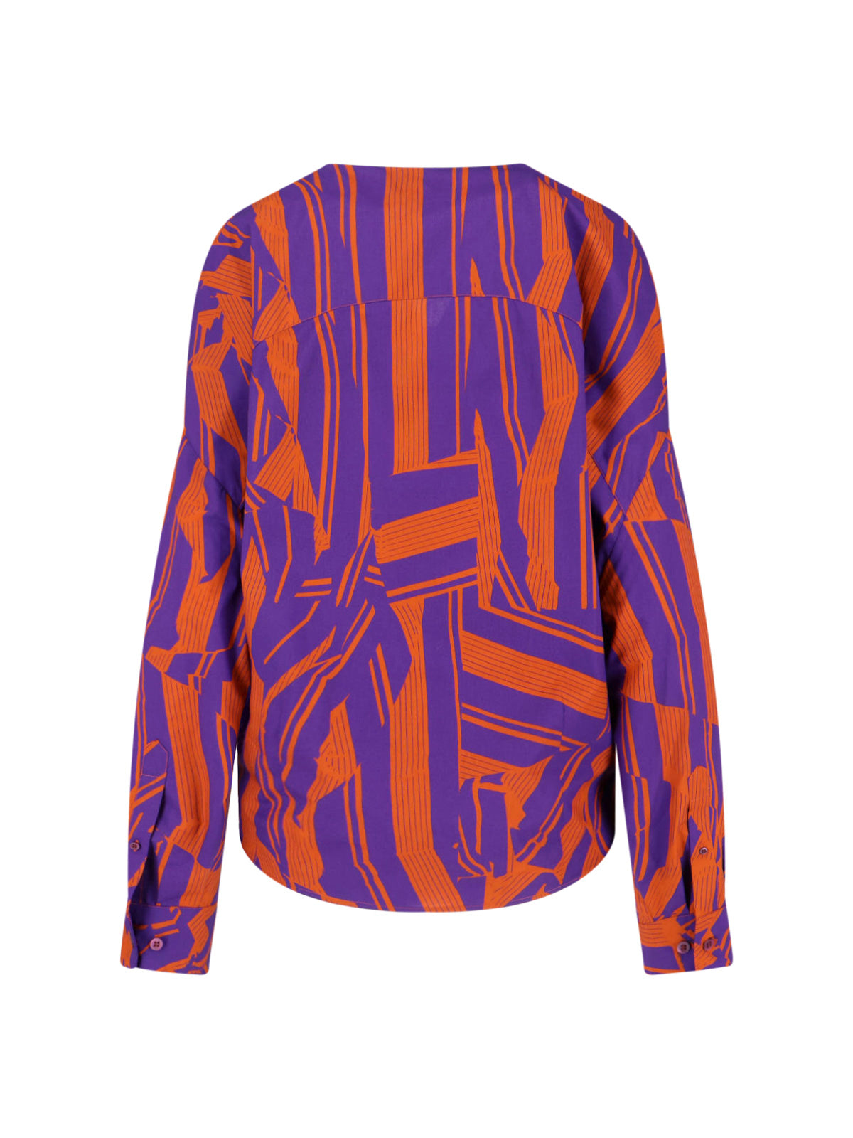 Vibrant Orange Button-Down Shirt With Structured Collar