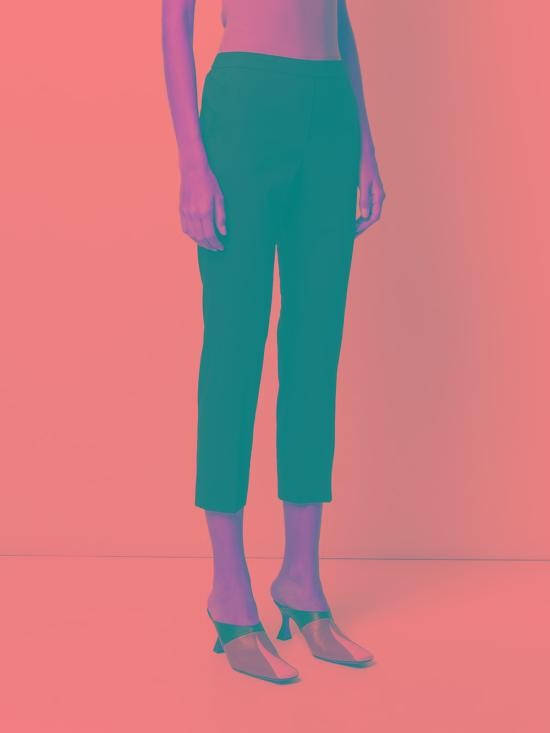 Tailored Straight-Leg Cropped Pants from
