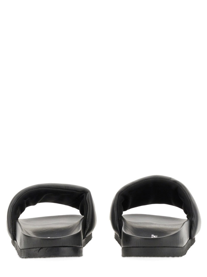 Padded Leather Slide Sandal
