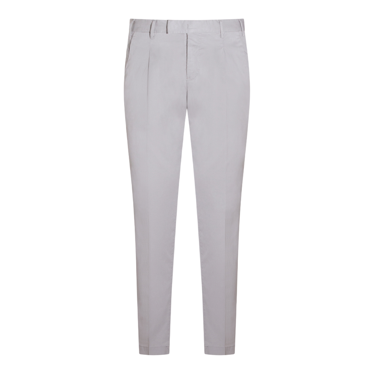 Classic Tailored Grey Trousers With Straight Leg Design
