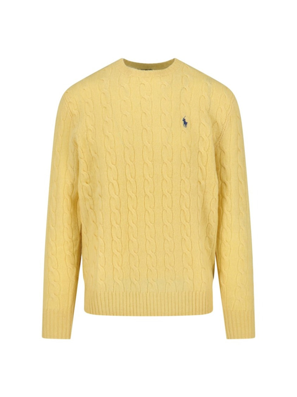 Cable-Knit Logo Sweater – Yellow