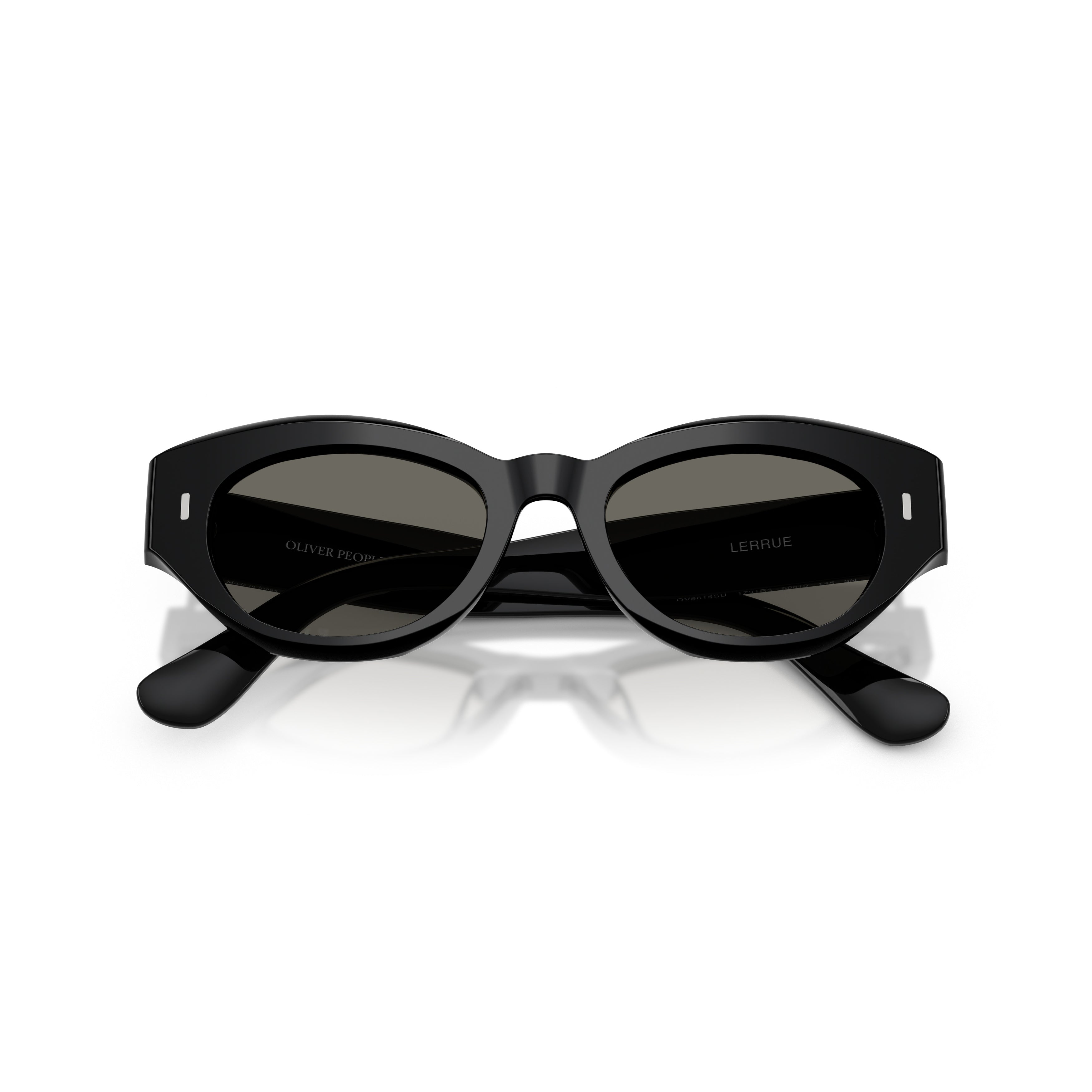 0ov5615su Cat-Eye Sunglasses with Glossy Black Acetate Frame