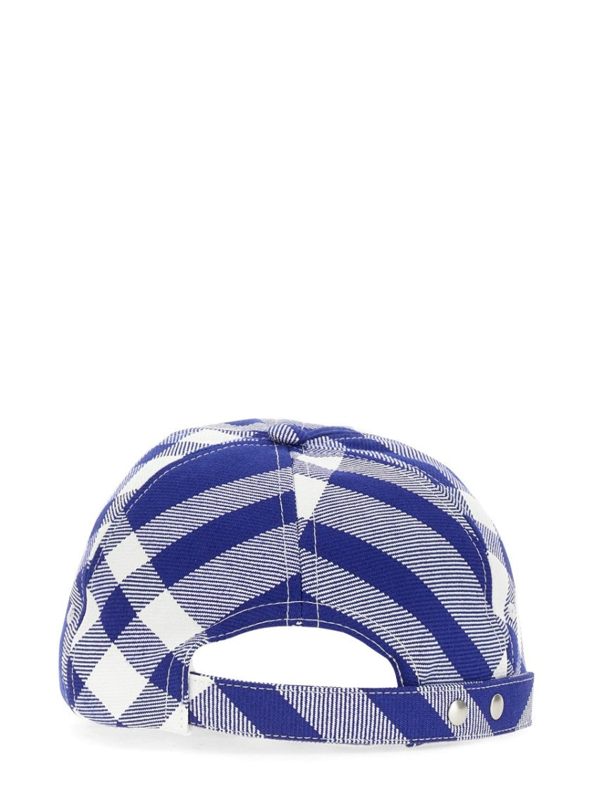 Tartan Pattern Baseball Cap With Structured Crown