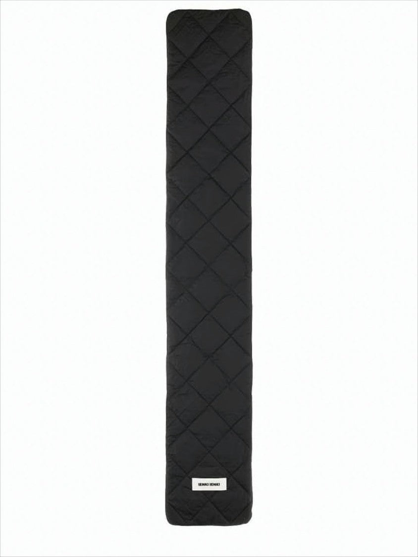 Long Quilted Scarf With Diamond Stitching