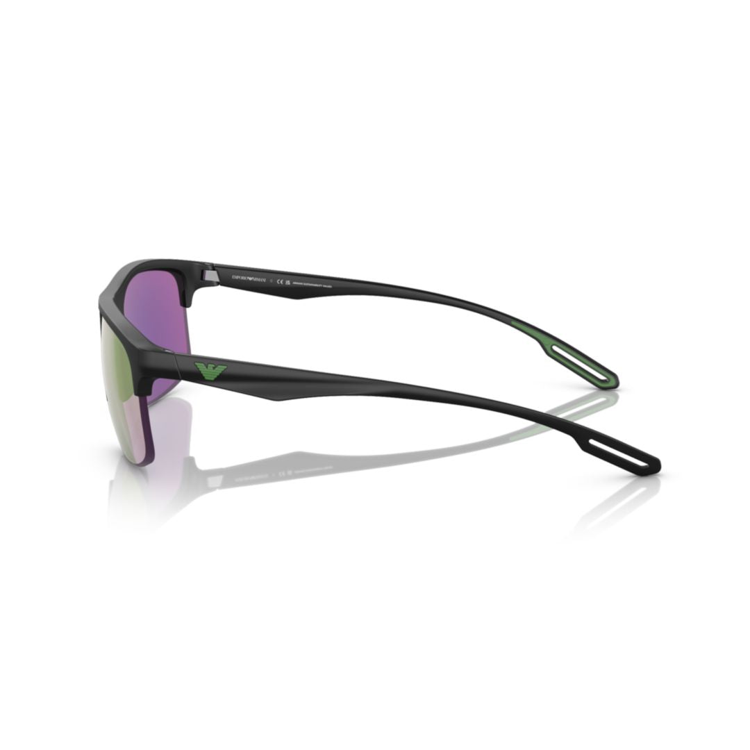 4188u Sole Semi-Rimless Black Sunglasses with Gradient Lenses