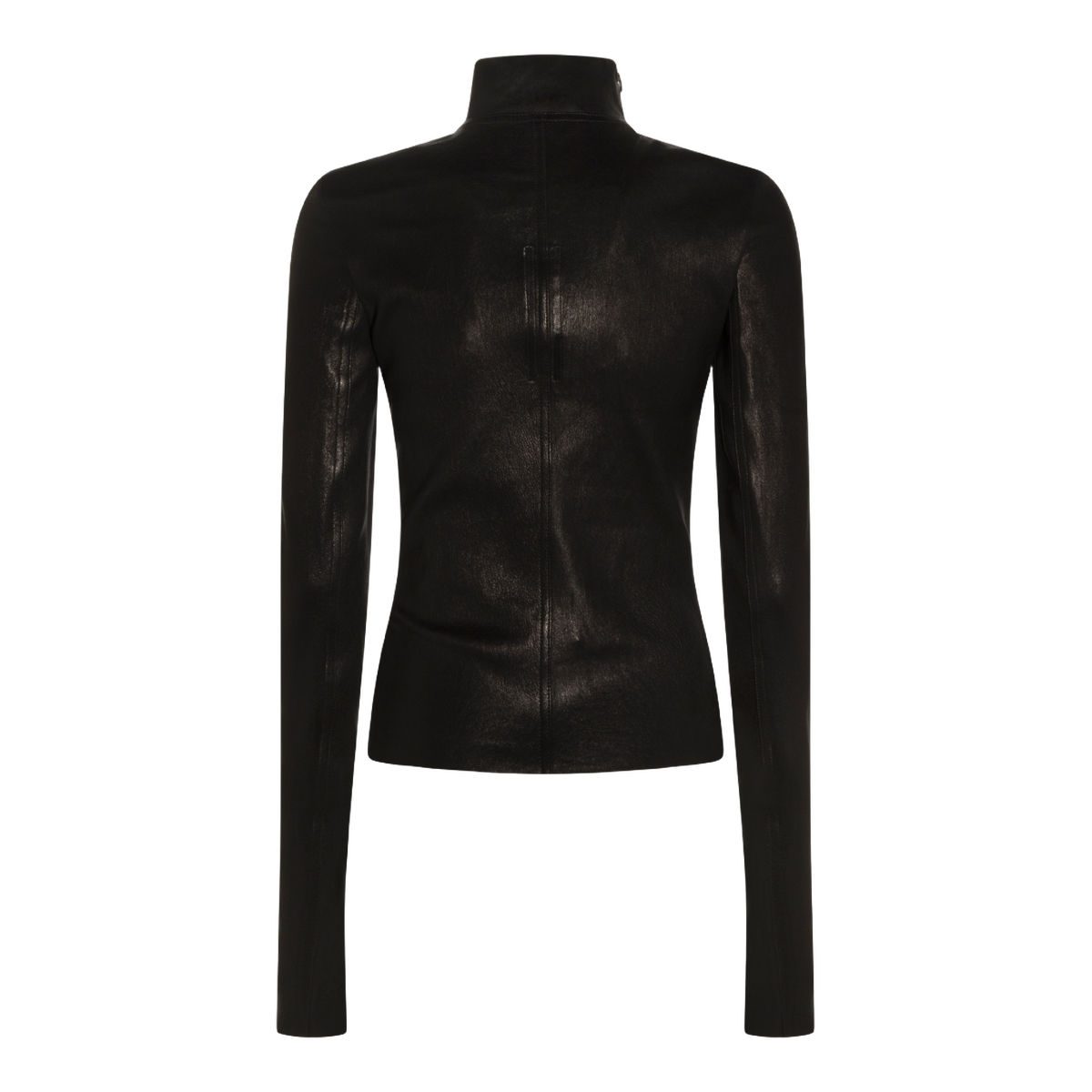 Fitted Asymmetrical Black Leather Jacket