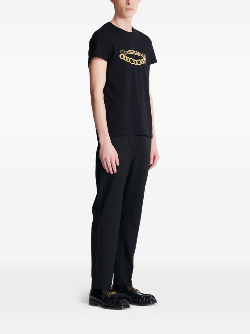 Black Short-Sleeve Crew Neck T-Shirt