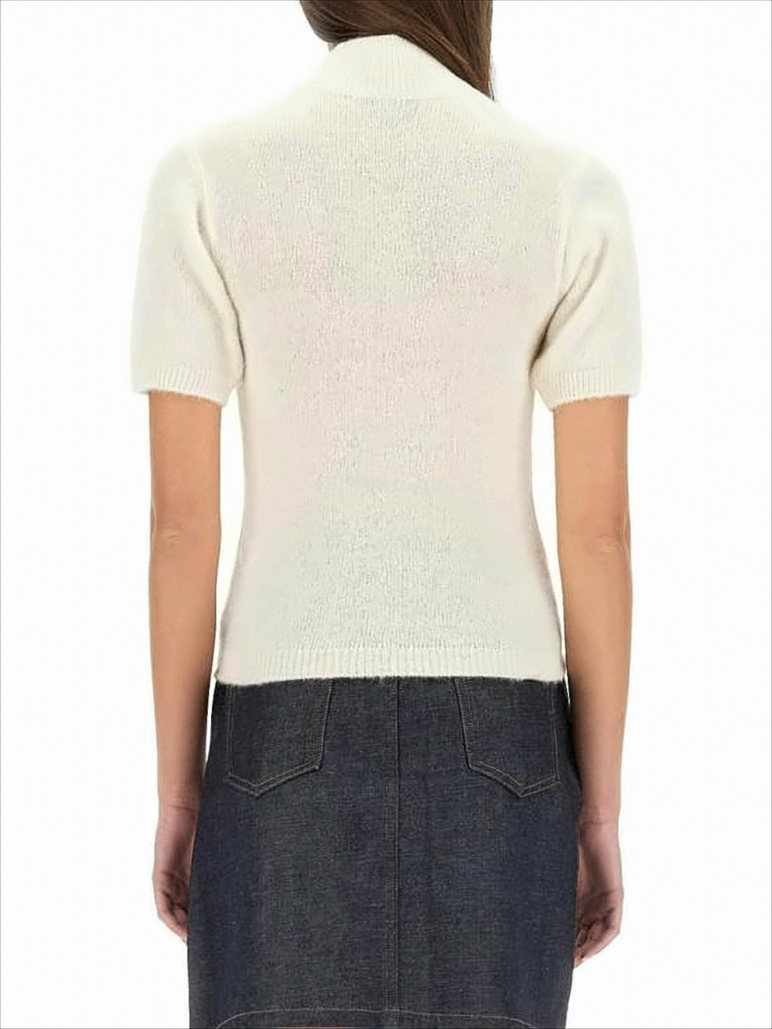 High Turtleneck Knit Top