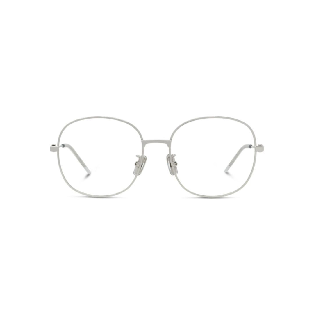 Gv50086u Square-Shaped Silver-Toned Eyeglasses with Minimalist Design