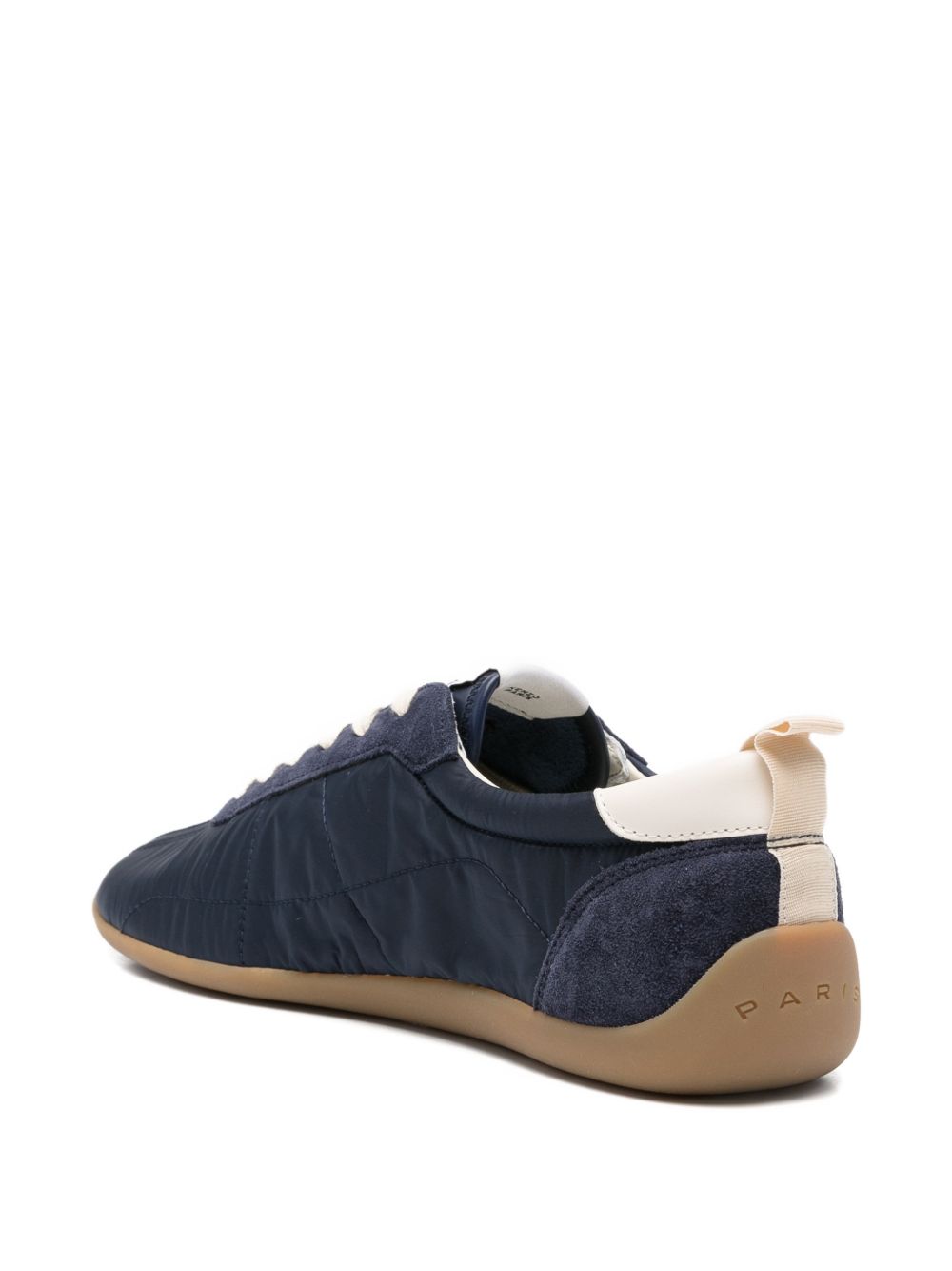 Blue Panelled Lace-Up Rubber Sneakers